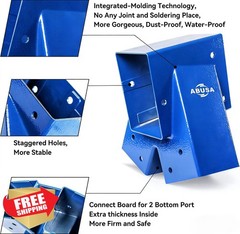 ABUSA 2pc Blue A-Frame Swing Set Brackets with 4 Hangers