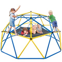 10FT Climbing Dome with Canopy Geometric Dome Climber for Kids 800lbs Jungle Gym