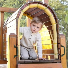 4 Luminous Safety Playground Handles, Swing Set Kids Safety Hand Grips Green