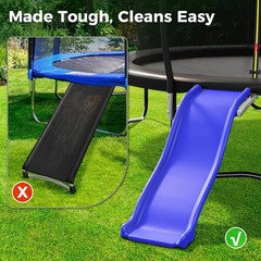 Plastic Trampoline Slide for 8-16FT, Heavy Duty Outdoor Slide for Trampoline,…