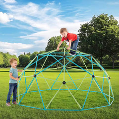 10 Ft. Climbing Dome with Saucer Swing, 1000 Lbs. Jungle Gym, Outdoor Set for Ki