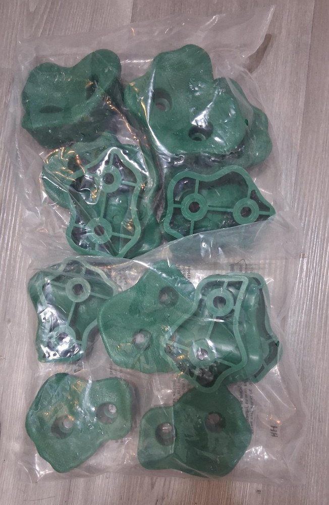 12 Pcs Rock Climbing Holds Grips Green Kids Plastic Climbing Rocks Toys