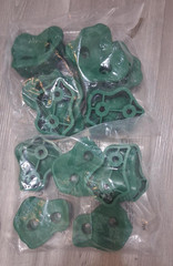 12 Pcs Rock Climbing Holds Grips Green Kids Plastic Climbing Rocks Toys