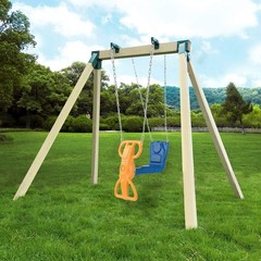 A-Frame Swing Set Brackets with Mounting Hardware – Durable Green Outdoor Kit