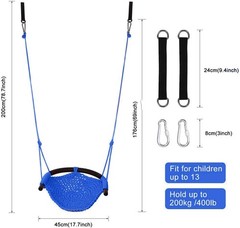 Kids Swing Seat, Blue Rope Set – Indoor & Outdoor Fun