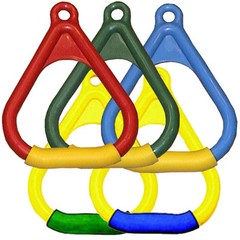 Trapeze Ring Bar Swing set Play playground Backyard Jungle Gym 2OMR Yellow-Green