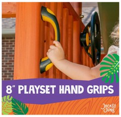 Jack and June Green/Yellow Two-Piece 8” Plastic Playset Handgrips for Added…