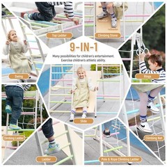 Kids Climbing Frame, Climbing Toy with Ramp and Swing for Indoor and Outdoor Pla