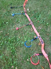 Over 50′ Of American Ninja Warrior Backyard Course Tree To Tree Or Post To Post