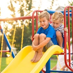 Lifetime 91022 Monkey Bar Adventure Swing Set Red Yellow Blue Outdoor Playground