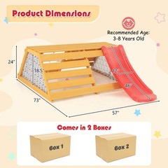 5-in-1 Indoor Jungle Gym Montessori Climbing Toys with Removable Door Curtains