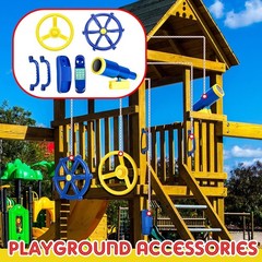 Playground Accessories Backyard Pirate Plastic Ship Playset Plastic Playground