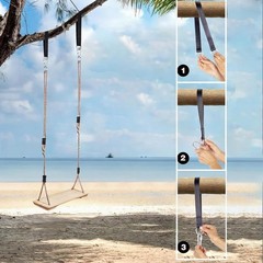 Wooden Swing Seat, Nostalgic Outdoor Wood Swing for Kids , Tree Straps Set Ac…
