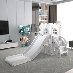 6 in 1 Toddler Slide,Baby Playset for Indoor Outdoor Playground with Basketba…