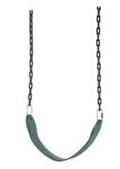 PlayStar Commercial Grade Swing Seat Green Heavy Duty Rubber Coated Chains
