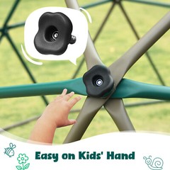 10ft Climbing Dome Swing Set with Saucer Swing Outdoor Jungle Gym for Kids 800lb