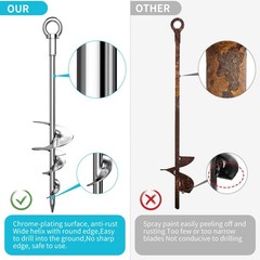 28” Ground Anchors, Fully Welded Heavy Duty Ground Anchor Screw in Swing Set…