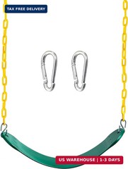 TURFEE Heavy Duty Swing Seat Green Color with 66″ Chain, Swing Set Accessories R