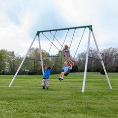 Backyard Discovery Big Brutus Galvanized Steel Swing Set Kit with Classic A-Fram