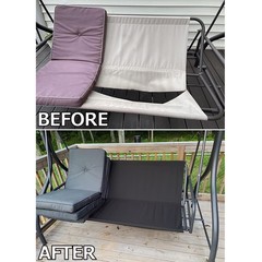 Heavy Duty 3-Seat Outdoor Swing Replacement Seat Cover 64.5″ Waterproof Canvas