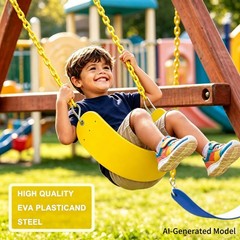 Heavy Duty Coated Iron Chain Sensory Swing, Therapy Swing Seat,Outdoor Playgroun