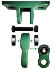Green Swing Hangers 4-Pack, 5000lb Capacity with Screws for Indoor/Outdoor Use