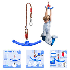 Ninja Swing Twister 360 Spin Handle Kids Slackline Swing Attachment Backyard