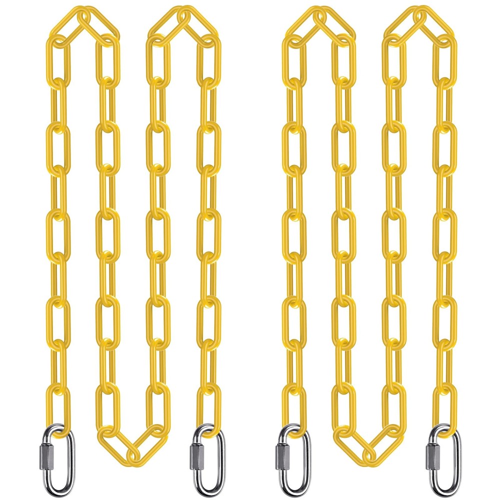 SELEWARE 2 Pack 100 Inch Hanging Swing Chain with 4 Carabiners, 1000LB Capaci…