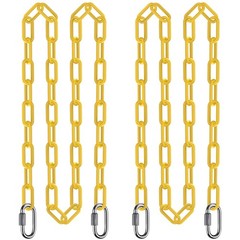 SELEWARE 2 Pack 100 Inch Hanging Swing Chain with 4 Carabiners, 1000LB Capaci…