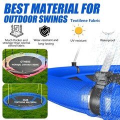 43″ Tree Swing 600LB Weight Capacity with Hanging Carabiners, Waterproof Flyi…