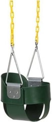 Eastern Jungle Gym CIS High Back Full Bucket Swing with Coated Chain – Green