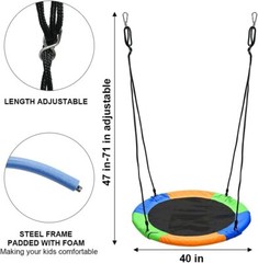 Durable Outdoor Tree Swing with Large 40 Inch Platform – Great Family Gift