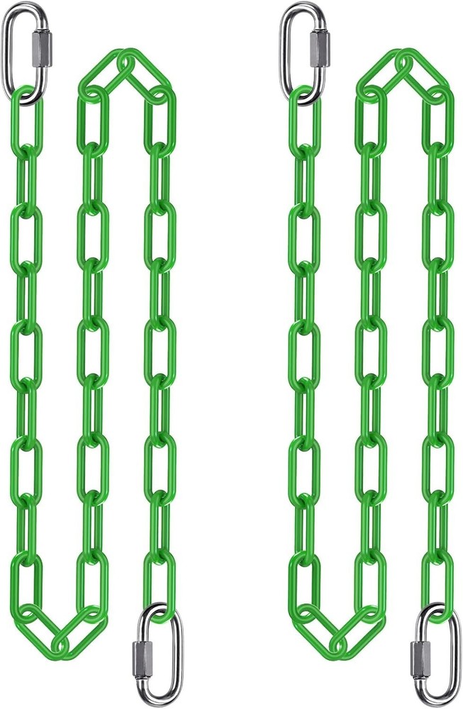 2Pcs 80″ Coated Swing Chain with Carabiners 1000 Lbs Capacity Heavy Duty Hanging