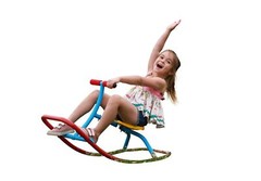 Kids Rocking Horse Rocking Chair Seesaw: Safe Home Playground Backyard Equipm…