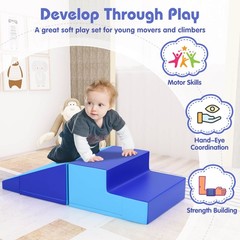 Step and Slide Climber for Infants and Toddlers Baby Soft Foam Structure Blocks