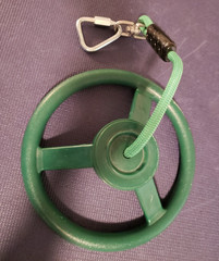 SWING SET STEERING WHEEL GREEN Playground with Lanyard SAVE $$$