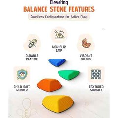 12-Piece Giggle & Play Stepping Stones for Kids|Indoor & Outdoor Balance and Fun
