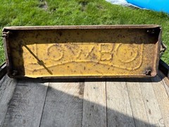 Vintage Tombo Yellow Rusty Metal Child Playground Swing Set Seat-Original Paint