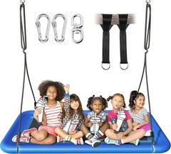 Tree Swing Kids & Adults 60″ Waterproof Rectangle Platform Swing 700lbs Heavy