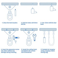 360° Swivel Swing Hangers for 1200lb Heavy Duty in 304 Stainless Steel, Swi