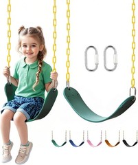 Little Dove Green Heavy Duty Kids Swing Seat 66in Rust Resistant Chains Swing