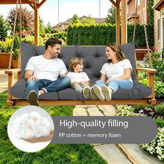 60 Inch Outdoor Swing Cushions Waterproof Extra 5″ Thick 3 Seater Porch Swing Re