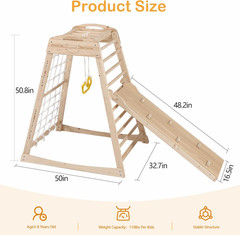 7-in-1 Indoor Jungle Gym for Toddlers – Climbing, Slide, Swing & More!