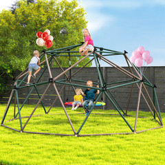10ft Climbing Dome Swing Set Jungle Gym Rust-Resistant Outdoor Playset for Kids