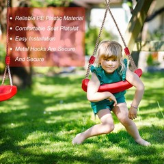 IFOYO Tree Swing Seat, Set Accessories for Kids Outdoor & Indoor Red