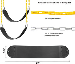 Heavy Duty Children Swing Set Hardware Replacement Kit Including 2 Swing Bracket
