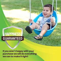 Swurfer Coconut – Your Child’s First Swing with Blister Free Rope Baby, Blue