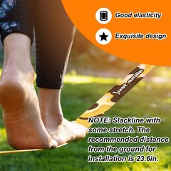Slackline Kit Slakcline Longer 65ft with Tree Protectors Arm Trainer and Carr…