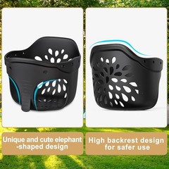 Heavy Duty High Back Full Bucket Toddler Swing Seat, Black Bucket Swing