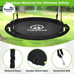 Tree Swing, 60 Inch Larger Saucer Swing for Whole Family, 900Lbs Weight Capacity